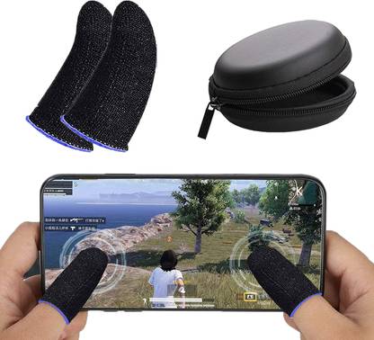 WRADER High Quality Finger Sleeves with Pouch for Free Fire Playing PUBG Finger Sleeves  Gaming Accessory Kit