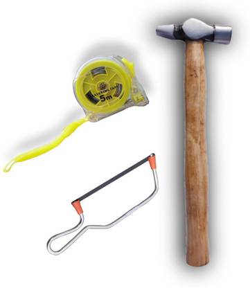 Jiya 0189 HAND TOOL KIT-HATODI WOOD HANDLE I MESEREMENT 5M I JUNIOR SAW . Standard Screwdriver