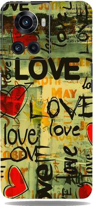 BUGGU Love Text For One Plus 10R Skin Guard, One Plus 10R Mobile Skin