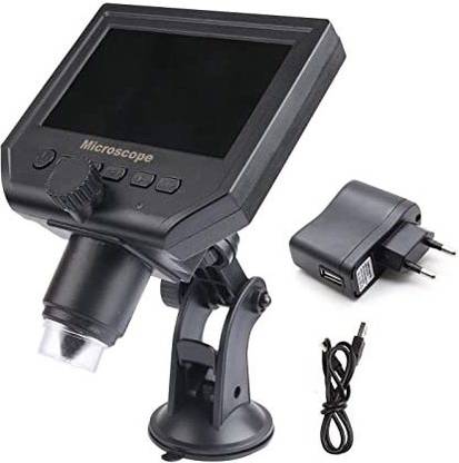 RINKS PRO Portable Smart LCD Digital Microscope G600 4.3 Inch LCD HD 1-600x 3.6mp. Objective Microscope Lens