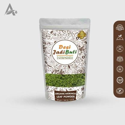 Desi Jadi Buti Moringa Leaves Powder - Sehjan Patta Powder - Drumstick Leaves Powder Seed