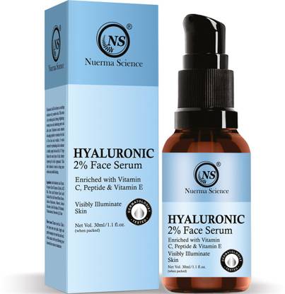 Nuerma Science Hyaluronic Acid Face Serum With Vitamin C, E., Peptide Primer Base Primer  - 30 ml
