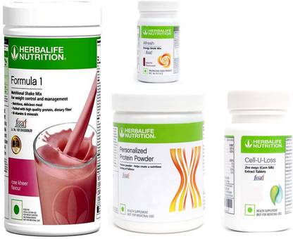 Herbalife Nutrition FORMULA1SHAKE ROSE KHEER-500GM+PP200+AFRESH ELACHI+ CELL U LOSS TABLET Protein Shake