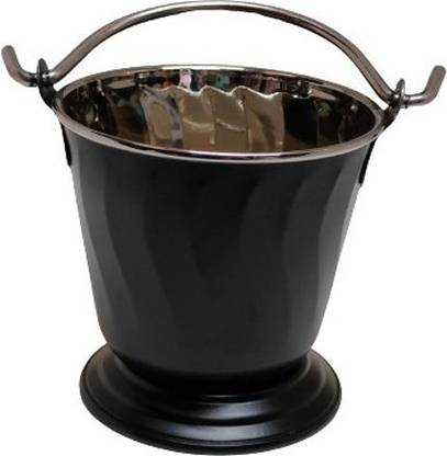 Dynore Stainless Steel Black Matt Serving Bucket/Balti/Gravy Serving Bucket Gravy Bucket Serving Set