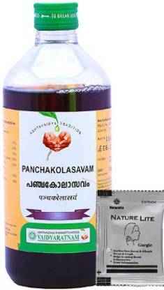 Vaidyaratnam Panchakolasavam 450 ml With Nature Gargle sachet 5ml