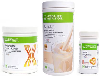 Herbalife Nutrition FORMULA1 VANILLA 500 G PROTIEN 200 G AFRESH ENERGY DRINK CINNAMAN 50 G Plant-Based Protein