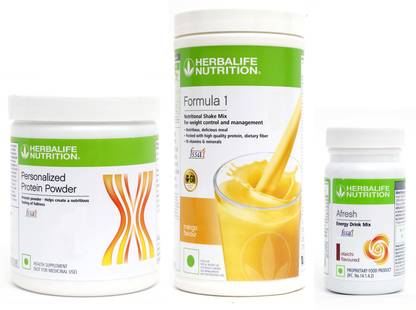 Herbalife Nutrition FORMULA 1 MANGO 500 G PROTIEN 200 G AFRESH ENERGY DRINK ELAICHI 50 G Energy Drink