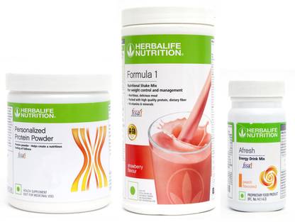 Herbalife Nutrition FORMULA1 STRAWBERRY 500 G PROTIEN 200 G AFRESH ENERGY DRINK PEACH 50 G Whey Protein