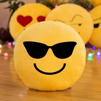 Liquortees Sunglass Emoji Pillow Soft toy for girls  - 28 cm