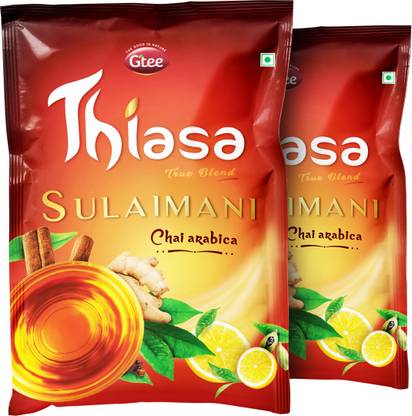 Thiasa Sulaimani Chai 100g | Black Tea Lemon Ginger Cinnamon Cardamom | 50g X 2 packs Spices, Lemon, Ginger, Cinnamon, Cardamom, Cloves, Herbs Tea Pouch