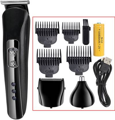 lkjh Rechargeable 3 In 1 Hair Shaver High Quality Trimmer Low Noise Clipper For Men Grooming Kit 60 min  Runtime 4 Length Settings