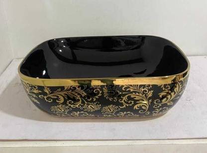 NEXGEN ( 45*32*12.5 ) CM SUPER GLOSSY BLACK ART WASH BASIN / Table Top Basin