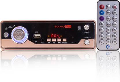 SOUND Tecno ST-012 Golden Bluetooth Car Media Player with FM/ USB/ AUX/SD-MMC MP3 Player Car Stereo
