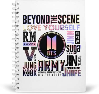 craft maniacs BTS BEYOND THE SCENE 160 RULED PAGES DIARY FOR BTS ARMY A5 Diary RULED 160 Pages
