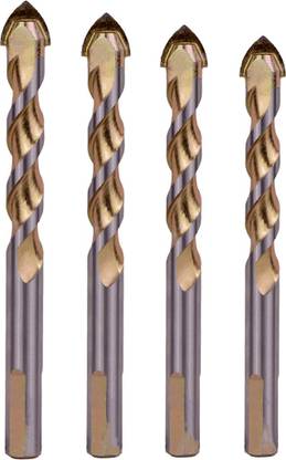Gadariya King 4pcs 6mm Glass Drill Bit Set Ceramic Drill Bits Tungsten Carbide