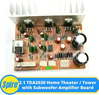 Spire 2.1 TDA2030 Home Theater / Tower with Subwoofer Amplifier Board Sound Recorder and Sound Circuit Electronic Hobby Kit