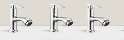Tapsa SFPC-01 Soft Pillar Cock Wash Basin Tap Brass, Quarter Turn, Foam Flow- SET OF 3 Pillar Tap Faucet