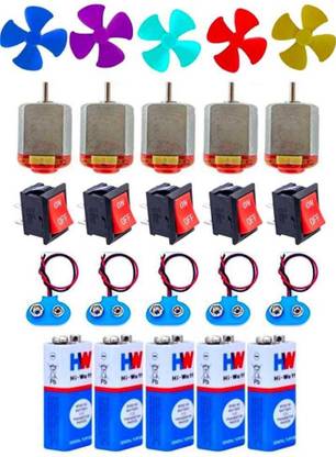 एक्बीपी School Science Project DC Motor kit 25 Item Loose in