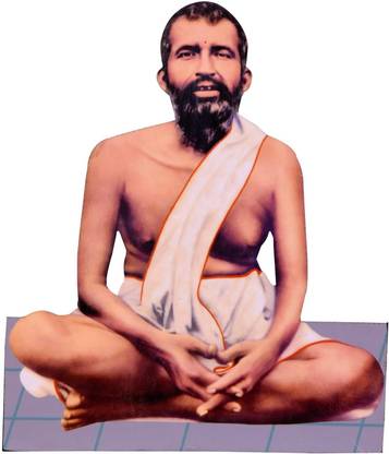 Vils Saint Sri Ramakrishna Paramahamsa/Guru Dev Divine Holy Blessing Wood & Plastic Statue/Photo Frame with Backstand (Size: 5 inch X 6 inch)- Multicolor Religious Frame