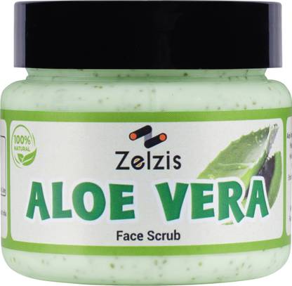 ZELZIS Face Aloe Vera Scrub For Skin Brightness & Pimple Free Skin 100gm Scrub