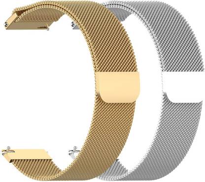 AOnes Pack of 2 Magnetic Loop Watch Strap for Zebronics Drip Pro Smart Watch Strap