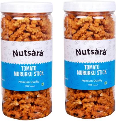नटसरा टोमैटो फ्लेवर्ड मुरुक्कु स्नैक , थक्कली मुरुक्कु चकली नमकीन स्टिक्स 250gm