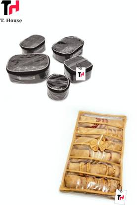 THouse TH- 5 Kits Jalaibi Black and 6 Rod Golden Storage Box