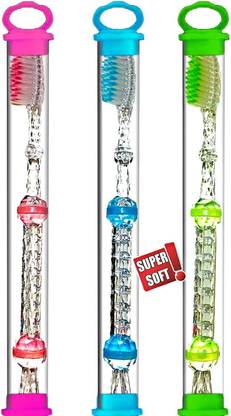 ODIN Lotus Flex Toothbrush Soft Bristle Crystal with Transparent Cover(12PCS) Soft Toothbrush