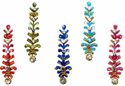 Comet Busters Fancy Multicolor Bridal Crystal Bindi (BV340) Forehead Multicolor Bindis