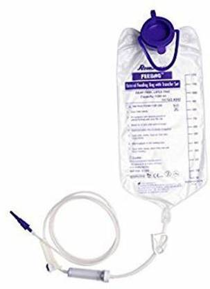 Romsons Feeding Bag with Ice Pouch and Transfer Set (White, 1200 ml) -Pack of 1 Pieces  - Manual