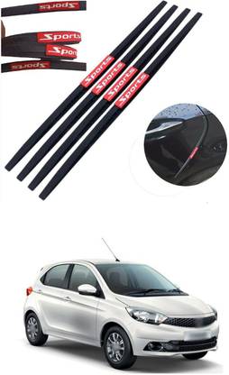 PROEDITION Car Side Door Edge Bumper, Anti-Scratch Protection Guards Trim Stickers S228 Matte, Glossy Tata, Universal For Car Tiago, Universal For Car Side Garnish