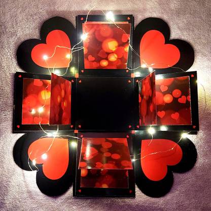 TrendyGift MOMENTS & MEMORIES Surprise Explosion Box (with LED lights) Greeting Card