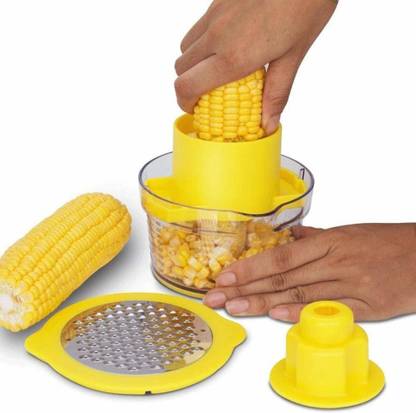 ISEL Corn Stripper 2 in 1 Corn Peeler,Corn Slicer,Corn Cutter,Corn Spiralizer Corn Grater & Slicer