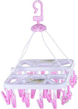 ARSP Hanger Rack Plastic Clothes Hanger for Socks Towels Plastic Cloth Clips