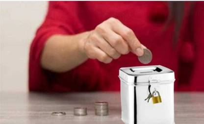 PIYU GIFT square coin box with lock & keys Coin Bank