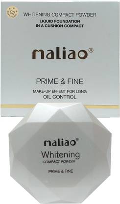 maliao Prime and Fine Oil Control Whitening Compact Face Powder Soft Ivory Compact
