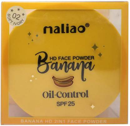 maliao HD Face Compact Powder Banana Oli Control Compact Soft Ivory Compact
