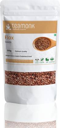 Teamonk Premium Quality Flax Seeds - 250g | Alsi/Agasi seeds, Avise Ginzalu Brown Flax Seeds