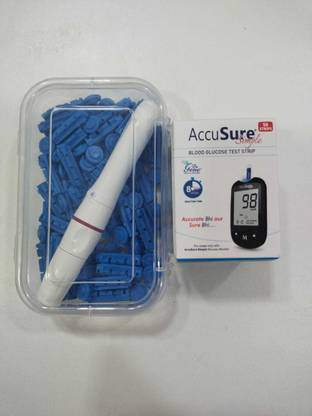 AccuSure SIMPLE BLOOD 50 Glucometer Strips
