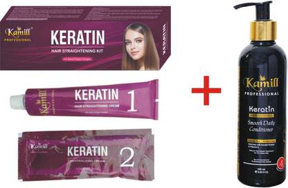 Kamill Hair Straightening Kit (165g) with Smooth Conditioner(250g)