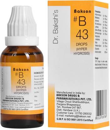 Bakson # B-43 (Hyper Hydrosis Drops) Drops