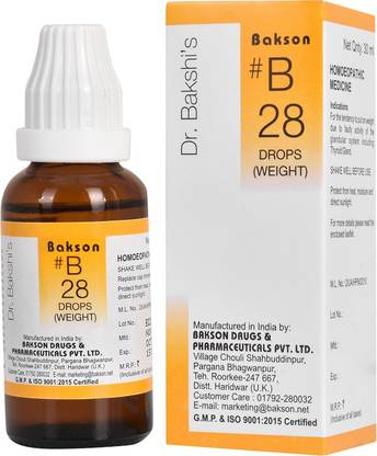Bakson Dr Bakshis # B 28 (Weight) Drops