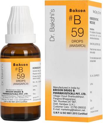 Bakson Dr Bakshis #B 59 Anasarca Drops