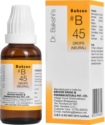 Bakson Dr Bakshi's # B 45 Neural Drops Price In India - Buy Bakson Dr ...