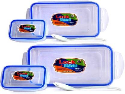 SKI LOCK N SEAL (800)ML and (550)ML 4 Containers Lunch Box
