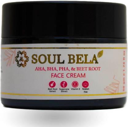 SOUL BELA Aha, Bha,Pha & Beet Root Face Cream To Keep Skin Care For Men & Women