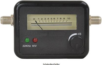 SS Sales Satellite Finder Signal Pointer DB Meter Dish Antenna Receiver Gain Measuring Instrument Tool for Digital TV Free To Air DTH Any Dish HD HDTV LNB DIRECT TV Networking Tool 13-18V DC 4 LED , SOLID , DBC , JBN , etc Analog Multimeter