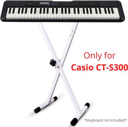 Belear Mini Keyboard Stand For Casio CT-S300 Keyboard White Keyboard Stand