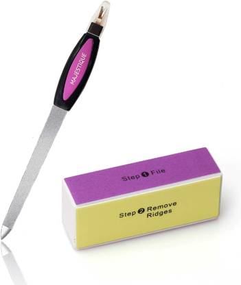 MAJESTIQUE 4 Way Finger Buffer and Nail File, Emery Boards For Natural Nails
