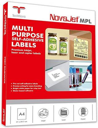 SHREE MAHAVIR PAPER Copier Printer 2L - Pack of 1 Reams (1 x 100 Sheets) Unrule A4 2 Lable in One Page 175 gsm A4 paper